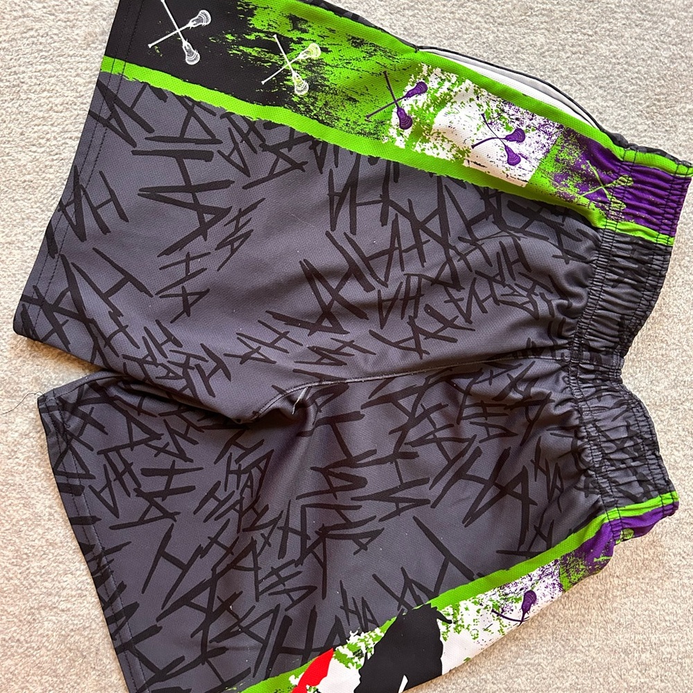 Lacrosse Unlimited Black and Blue Athletic Shorts - The Joker